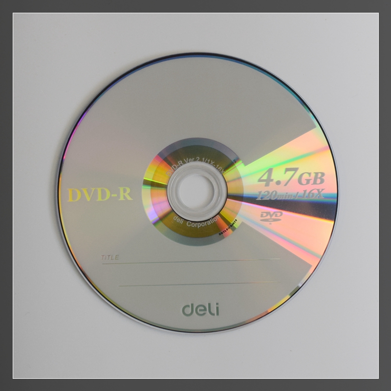 4 sztuk/partia Deli 3724 DVD-R pusty dysk nagrywalny DVD pojedynczy układ scalony nagrywalny cyfrowy wszechstronny 4.7 GB/120 min/16x DVD-R Disc