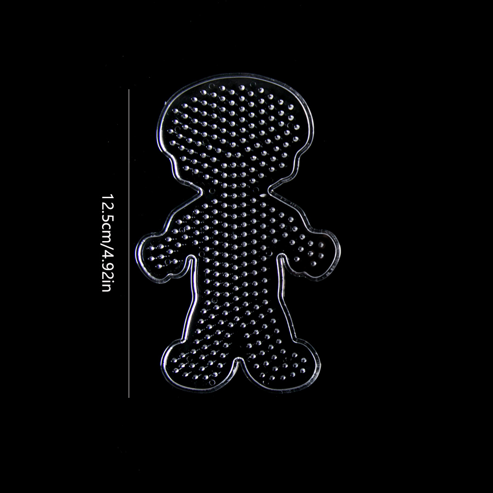 6-Pack 5mm Fuse Bead Pegboards Transparent Plastic Ironing Bead Templates for DIY Crafts Jewelry Making Accessories