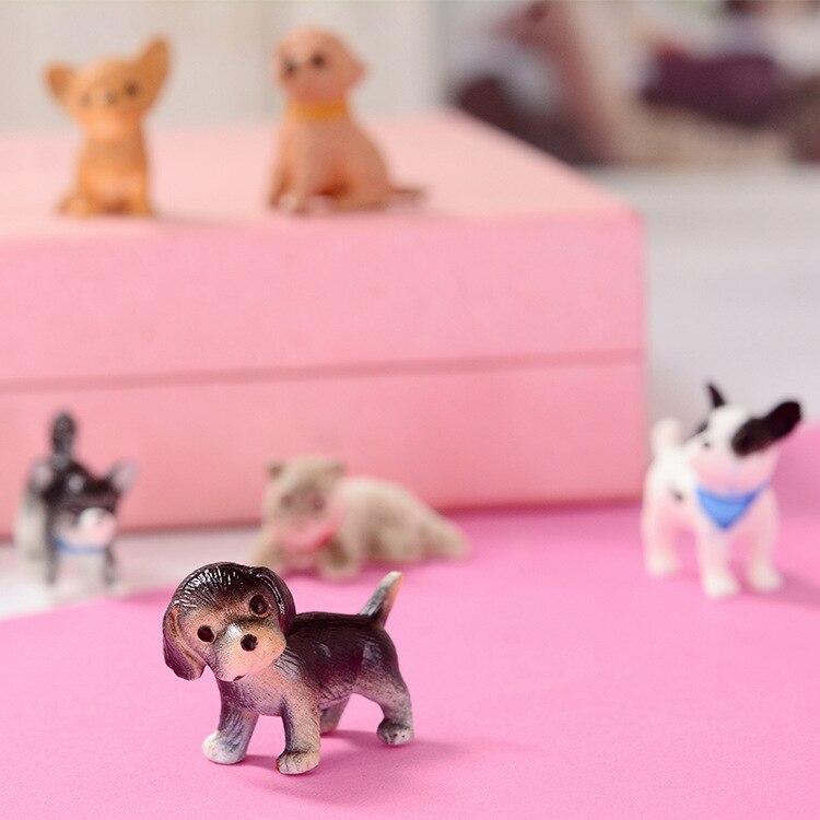 6 stks/set 1:12 Schaal Simulatie Kat En Hond Poppenhuis Miniatuur Model Poppenhuis Decoratie Poppen Accessoires