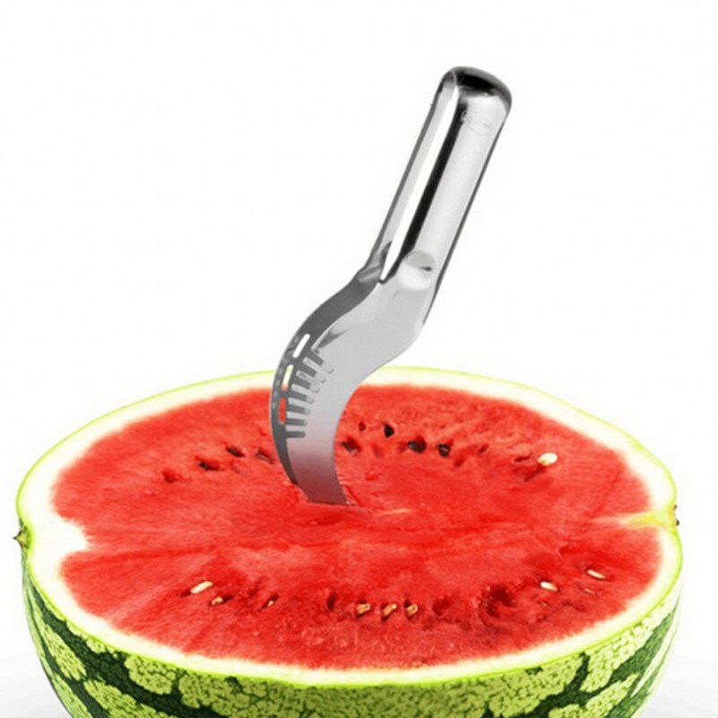 Rustfrit stål vandmelon udskæring melon skærer kniv frugt segmentering vandmelon udkerner cantaloupe seeder påskærer scoop