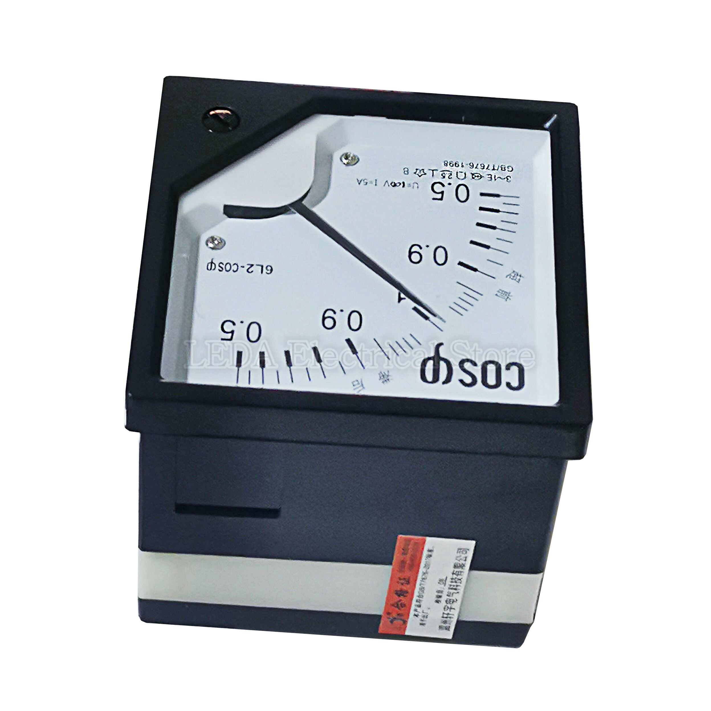 1Stck 6L2 AC Analog COS Energie Faktor Meter 5A 6L2-COS Tafel Meter AC100V 220V 380V Elektrische Energie faktor Meter