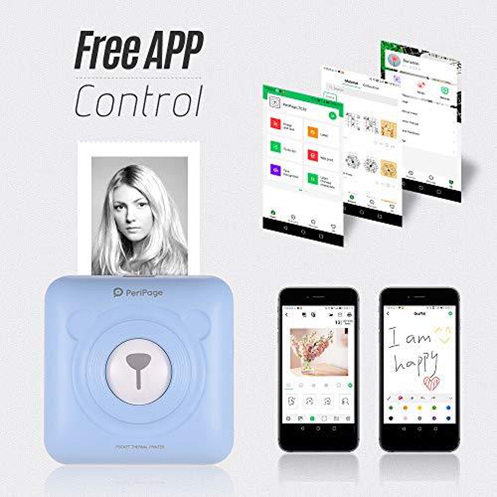 Termiczna mini przenośna drukarka termiczna papieru zdjęć kieszonkowa drukarka termiczna 58 mm drukowanie bezprzewodowych drukarek Bluetooth android IOS