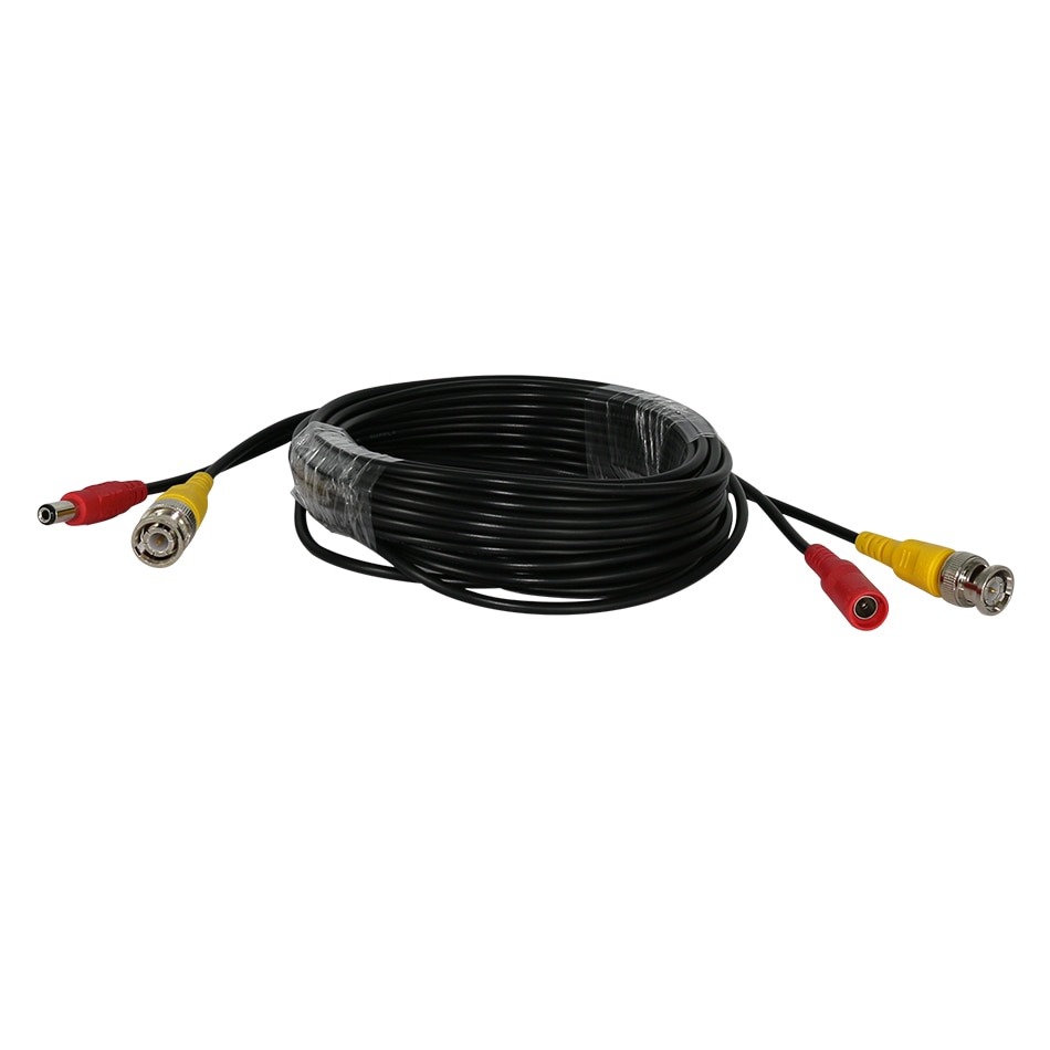 Hiseeu bnc video virtalähde siamilainen kaapeli 59ft 18m analogiselle ahd cvi cctv valvontakamera dvr kit cctv kaapeli