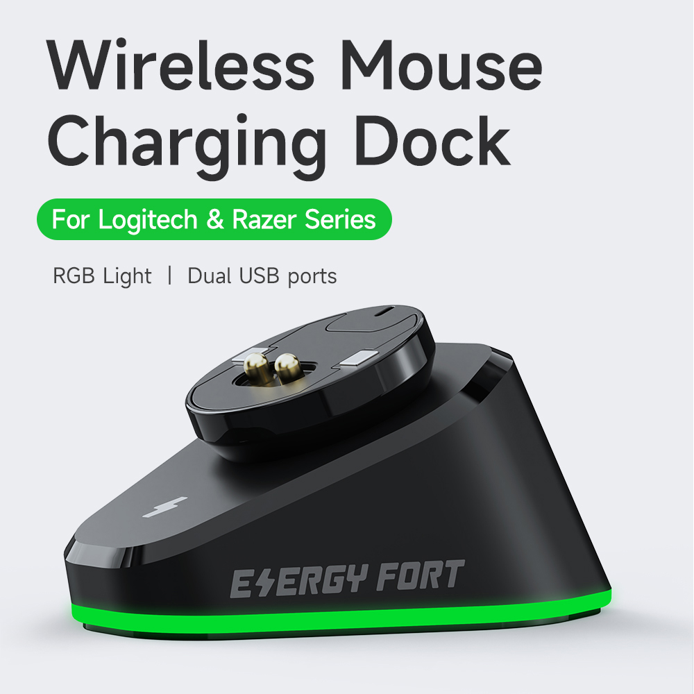 Gaming mus trådløs oplader dock til logitech  g502 lightspeed g pro x powerplay  g703 g903 gpw 2 razer deathadder  v2 naga pro: Dok