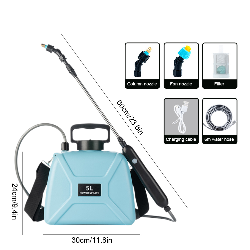 5/8L Gärten Elektrische Spritzgerät Garten Spritzgerät Schulter Automatische Garten Pflanze Spritzgerät Zerstäubung Bewässerung Blumen Bewässerung Zu: Weiß
