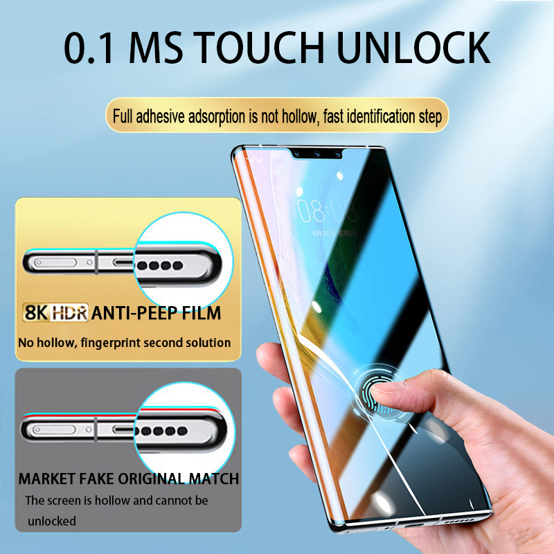 Full Cover Privacy Screen Protector For Huawei P30 P40 P50 Pro Lite Protective Film P30Pro P30lite P60Pro P50Pro + Anti-Spy Film