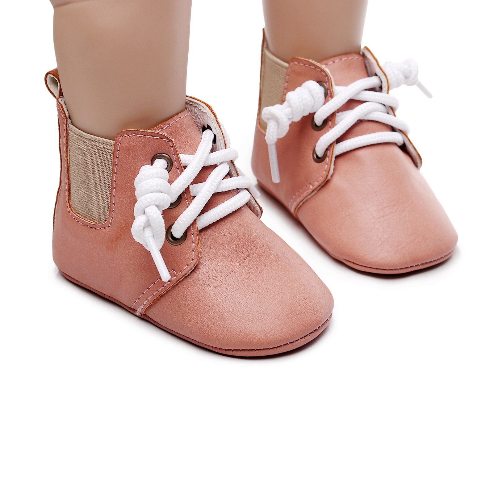 Baby & freundlicher kleidung Kleinkinder Weichen Sohlen Schuhe, Leder Socken, gehen Anti-Unterhose Geburtstag Winter Spitze-hoch retro Sneaker