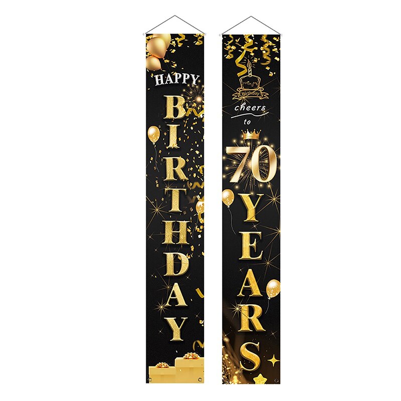 Birthday Door Curtain 50th Birthday Party Decorations Anniversary Party Supplies Adult 30 40 50 60 70 80 Year Birthday Party