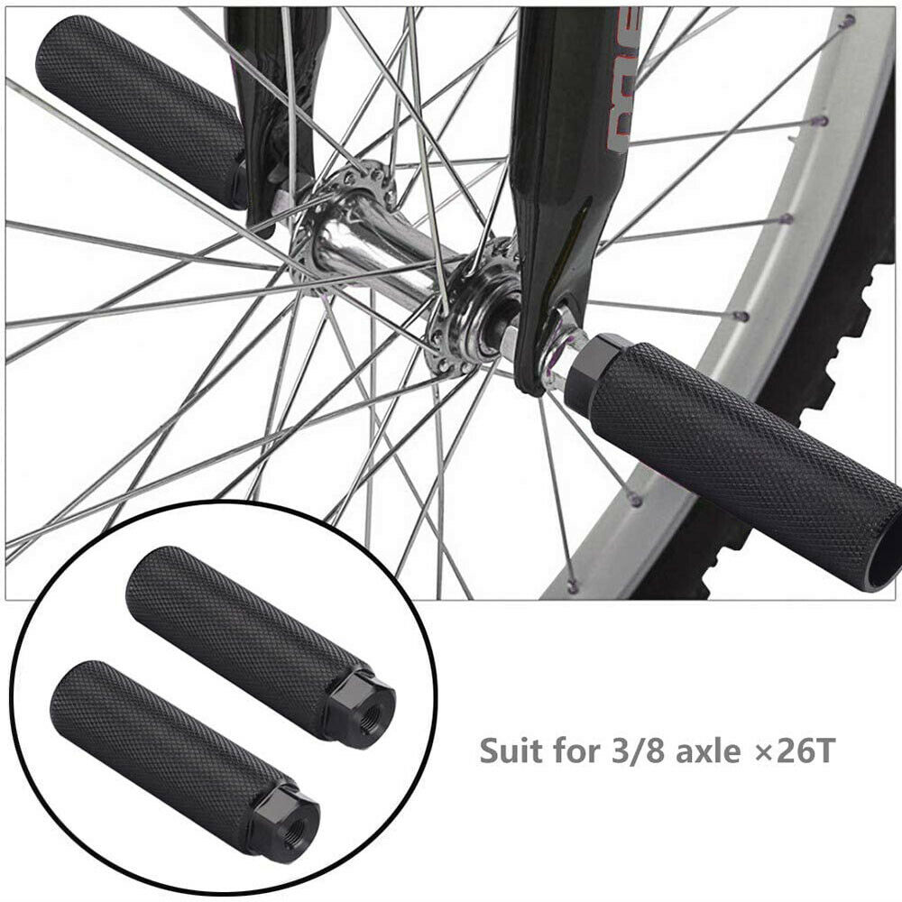 Pedales de aluminio para bicicleta de montaña, de eje delantero y trasero, palanca de reposapiés BMX, cilindro, lanzador de cohete, accesorios para bicicleta