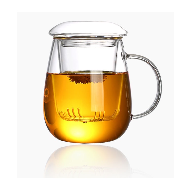 Kinesisk stil te krus med låg filter kaffekopper te sæt krus øl drikke kontor krus gennemsigtig drinkware glas kop