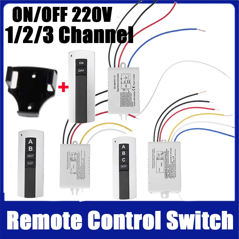 Bezprzewodowy na wyłączony 220V lampa zdalnie sterowana przełącznik odbiornik nadajnik robić lampy fluorescencyjnej nadajnik odbiornika światła