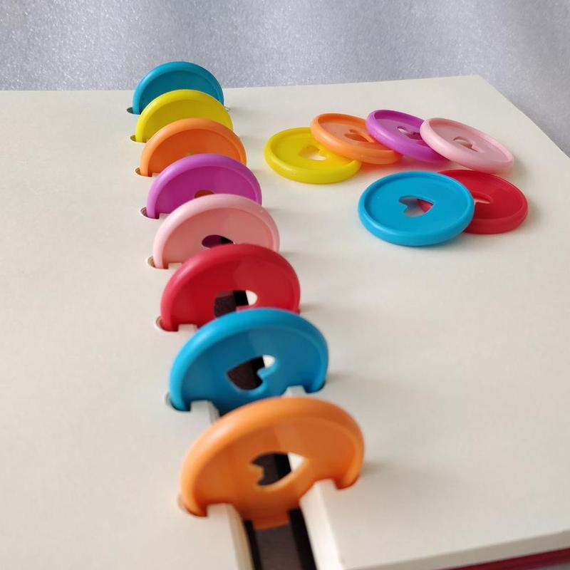 6pz anelli di rilegatura per libri a fogli mobili in plastica clip a 360 gradi anello discoteca per taccuino pieghevole album di ritagli rilegatura fibbia
