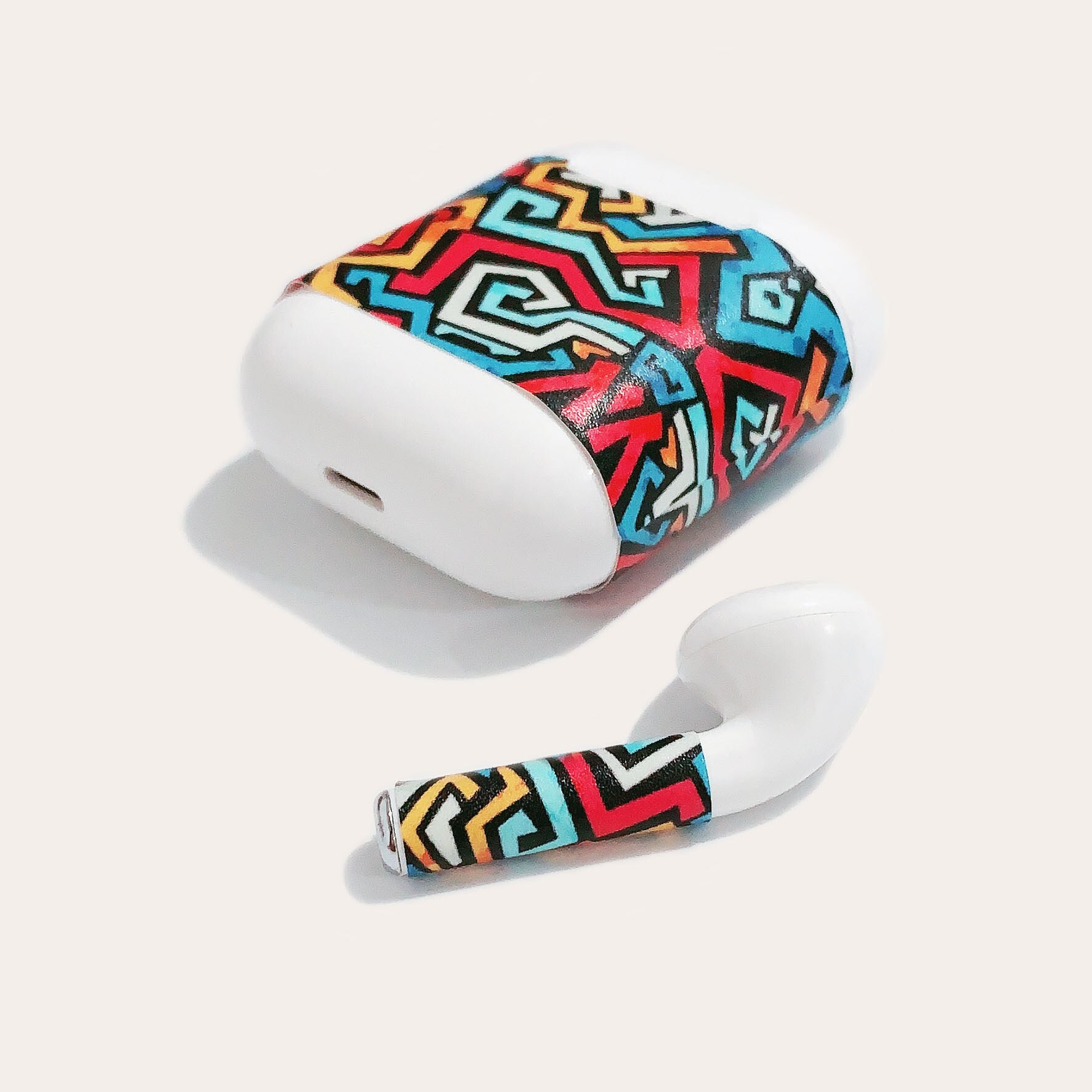 Applicable airpods Apple Bluetooth wireless headset stickers headset box cool watercolor dust protection film