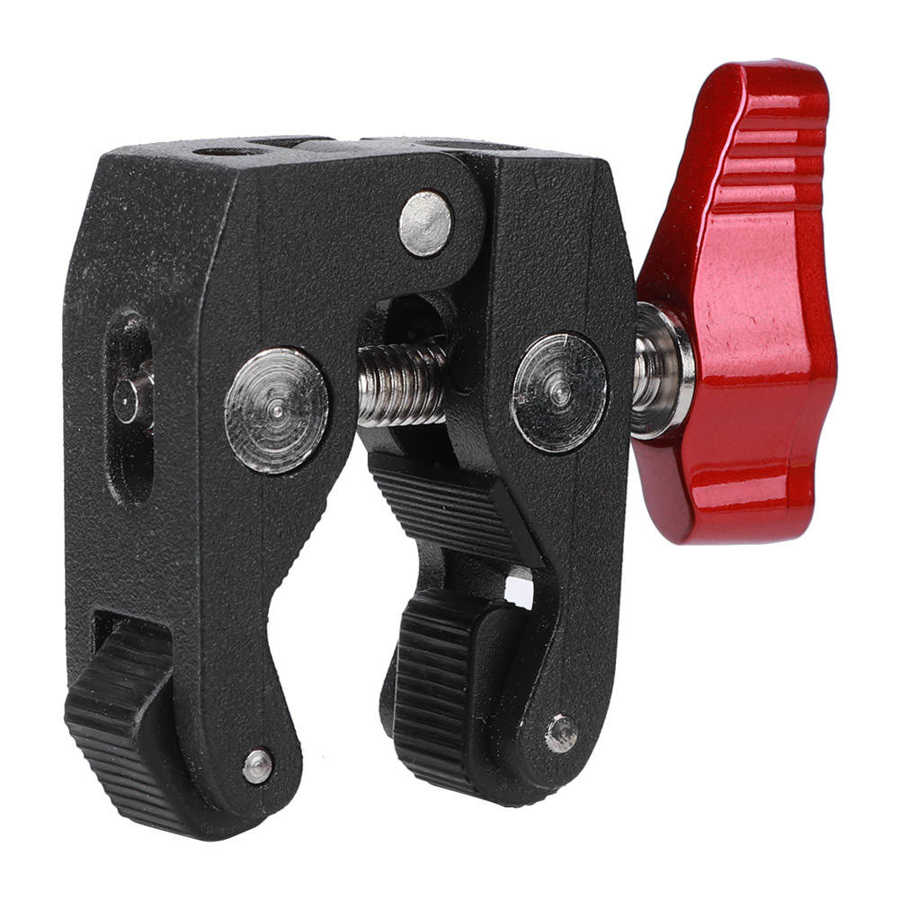 Photography Articulated Arm Crab Claw Super Clamp Clip Holder with 1/4 3/8 Screw Holes for Mirophone LED Video Light Monitor