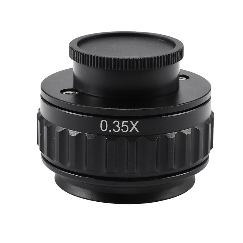 0.35X Bayonet Lens Adapter Focus Adjustable Camera Mount C Mount Adapter to Trinocular Stereo Microscope