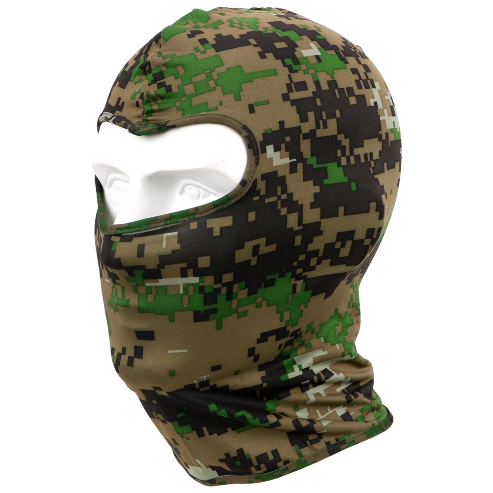 Mascarilla facial de LICRA suave de secado rápido para motocicleta, máscara transpirable de camuflaje para ciclismo, esquí, Snowboard, deportes, cara completa y cuello, gorro de viento: A Camouflage