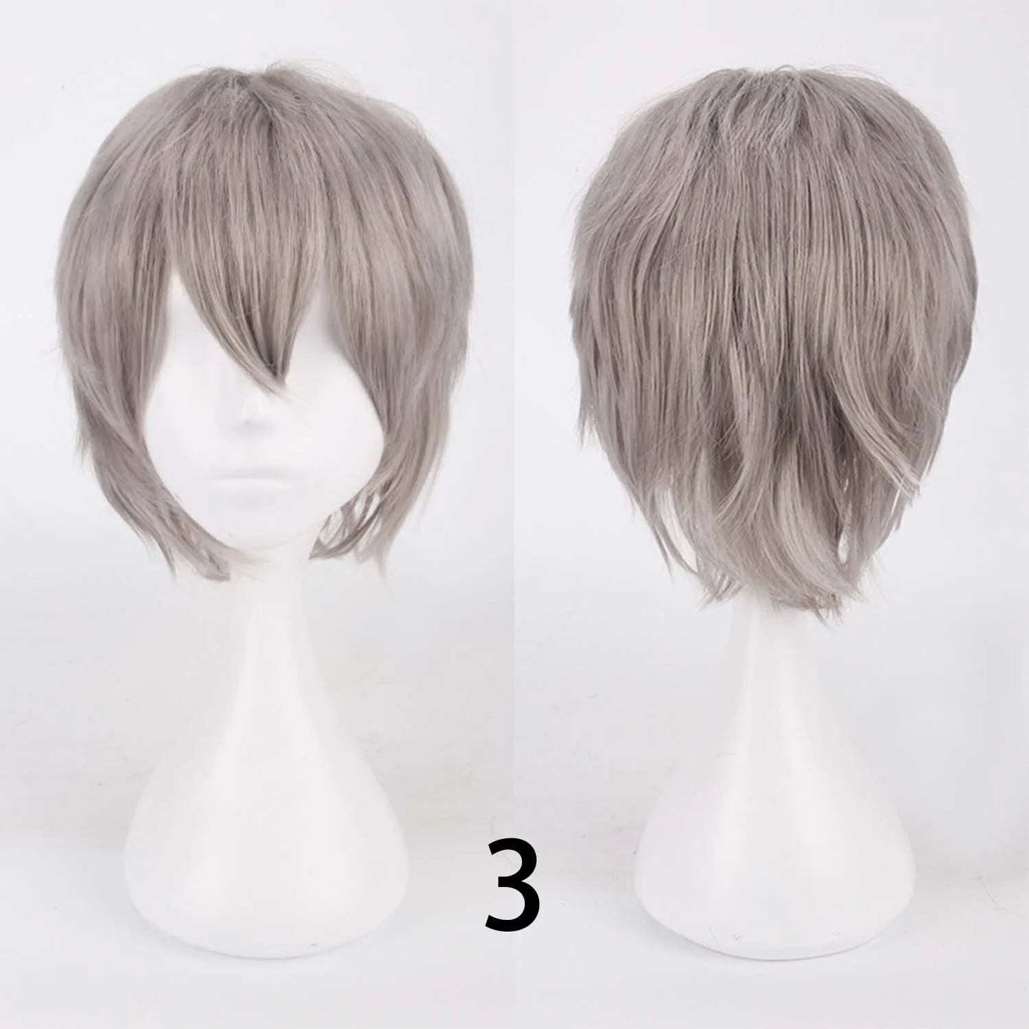Wolf schneiden Mit Pony abgehackt Cosplay Party Perücke Für Männer Frauen Rosa verrotten Blau Lila Koreanischen Stil Mann Perücke Synthetische Kurze Perücken: blond