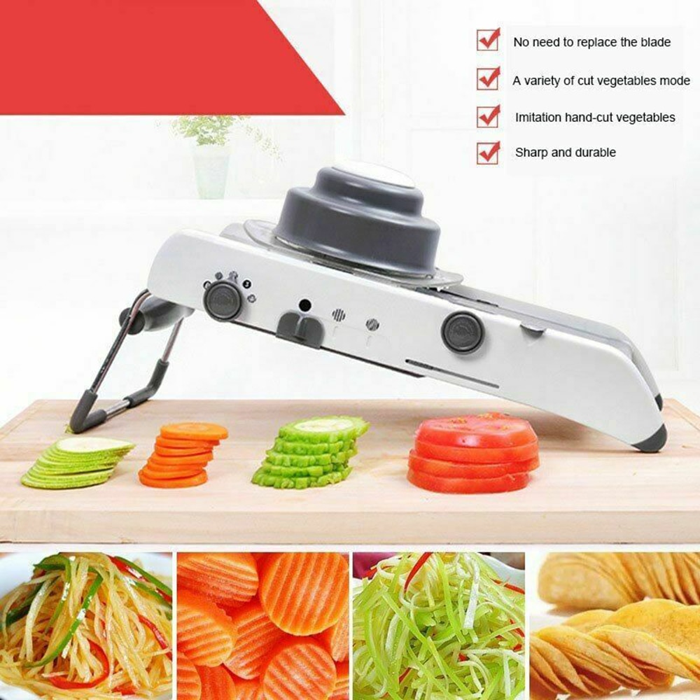 Mandoline Schneidemaschine Manuelle Gemüse Cutter Professionelle Reibe Mit Verstellbare Edelstahl Klingen Gemüse Küche Werkzeug