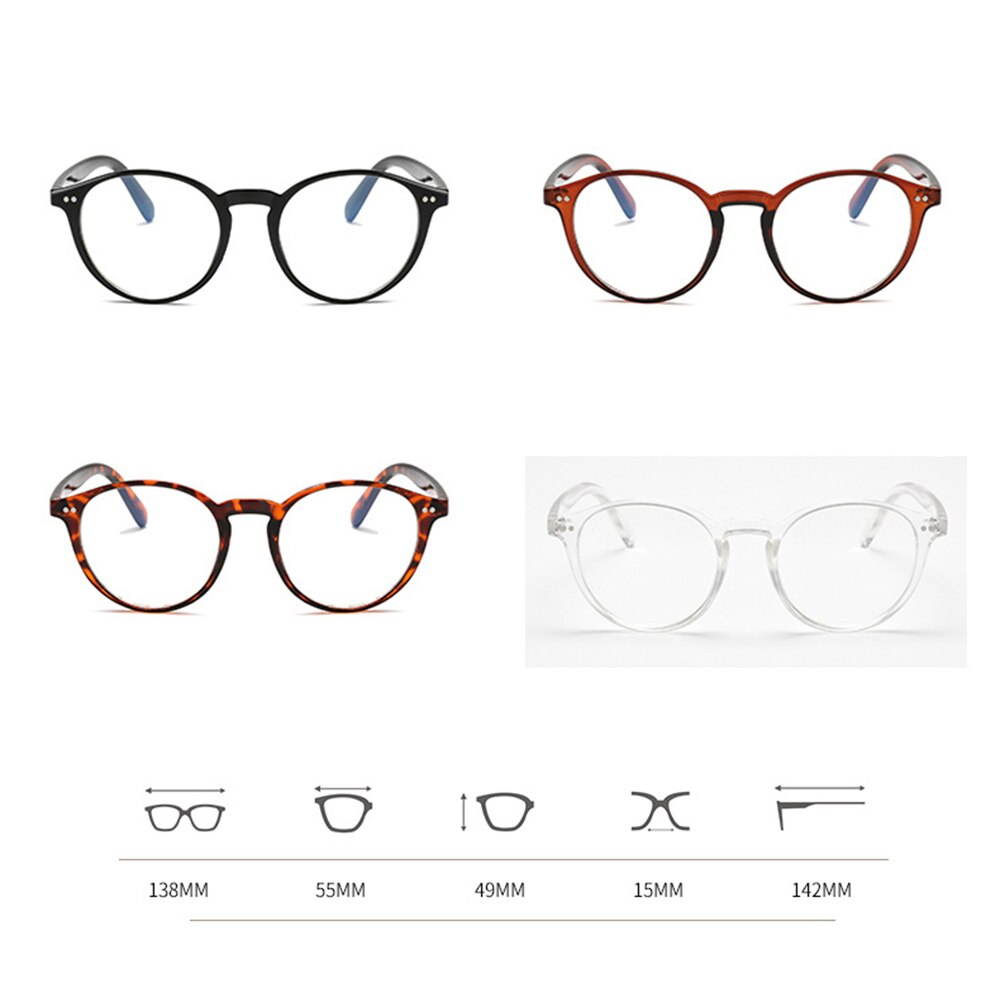 Montura de gafas de bloqueo de luz azul y ojo redondo Retro para hombre y mujer, monturas de gafas para ordenador, montura de gafas de cadera