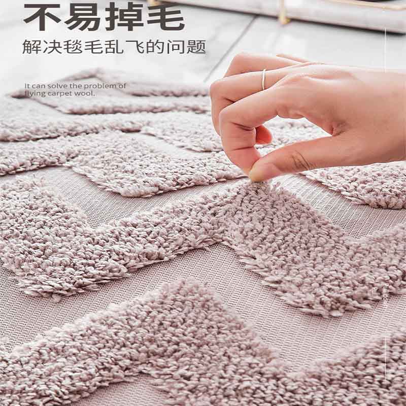 Thick Plush Bath Mats Water Absorbent Soft Shower Bathroom Rug Non-slip Shower Floor Mat Streak Entrance Door Mat Grey