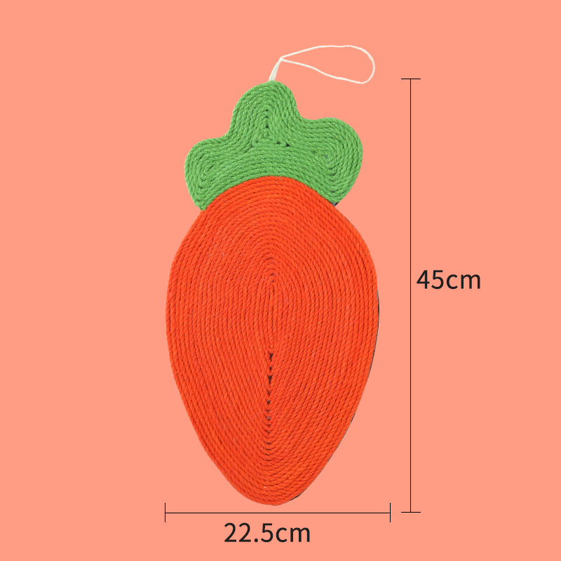 Cat Scratching Board Red Watermelon Shaped Sisal Cat Scratching Mat: C