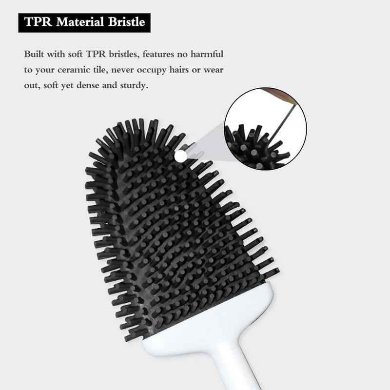 Novelty Silicone Toilet Brush U-shaped Toilet Wall-mounted Brush Cleaning Thermoplastic Bendable Brush Rubber L4J4