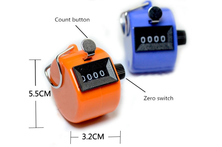 Profession Machinery Four-Digit Counter Mechanical ABS Plastic Manual Reading Buddha Frequency Counter Analysis Equipment