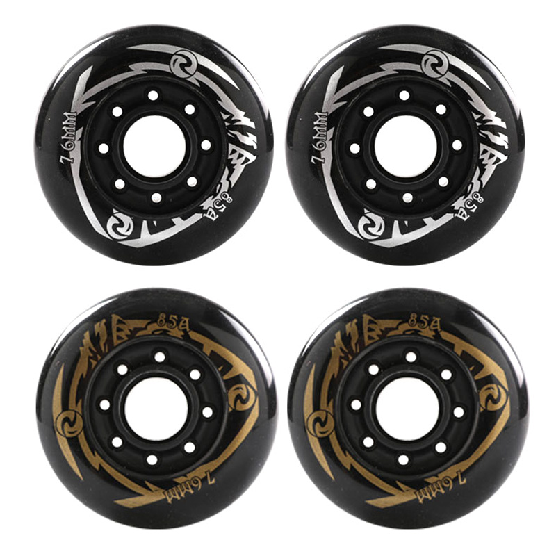 8 sztuk/zestaw 85A rolki kółka robić deskorolki szczotka ulica wysoka elastyczna odporna na zużycie hamulec proste koło pasowe płaskie koło kwiatowe 72mm/76mm/80mm