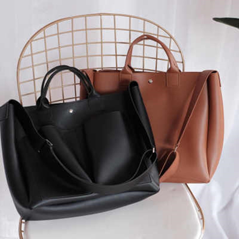 neue Pu Leder laptop Tasche Einfache Handtaschen Berühmte Marken Frauen Schulter Tasche Casual Big Tote Vintage Damen Umhängetaschen