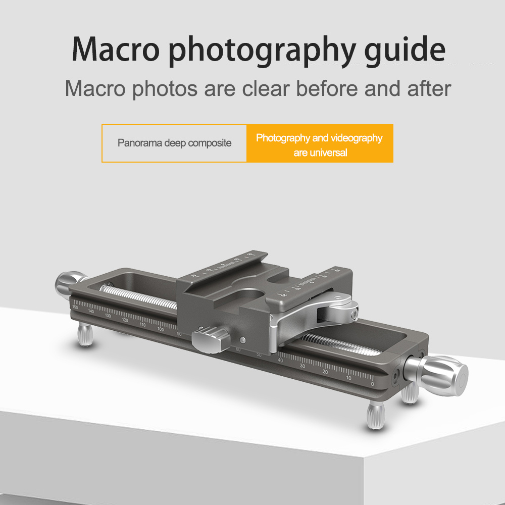 Bafang macro tandwielgeleiderail 360 ° spiegelreflexcamera dia fotografie speciale snelmontageplaat dia rail statief accessoires