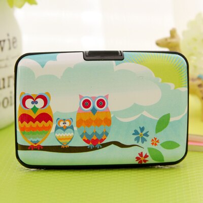 Kawaii hibou boîte plastique à 7 poches, couverture de carte , banque de Bus, support étui pour carte d'identité, papeterie créative zakka et fournitures scolaires de bureau: 1