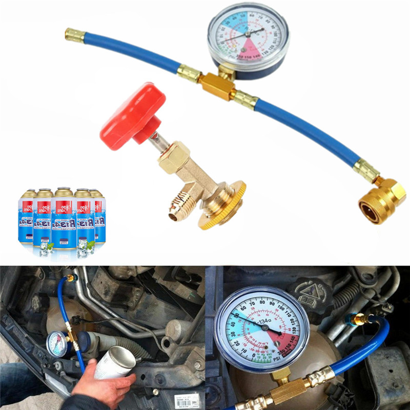Adaptateur d'équipement de remplissage de fréon, manomètre de climatisation, vannes de réparation de climatiseur, recharge de climatiseur, ensemble r134a