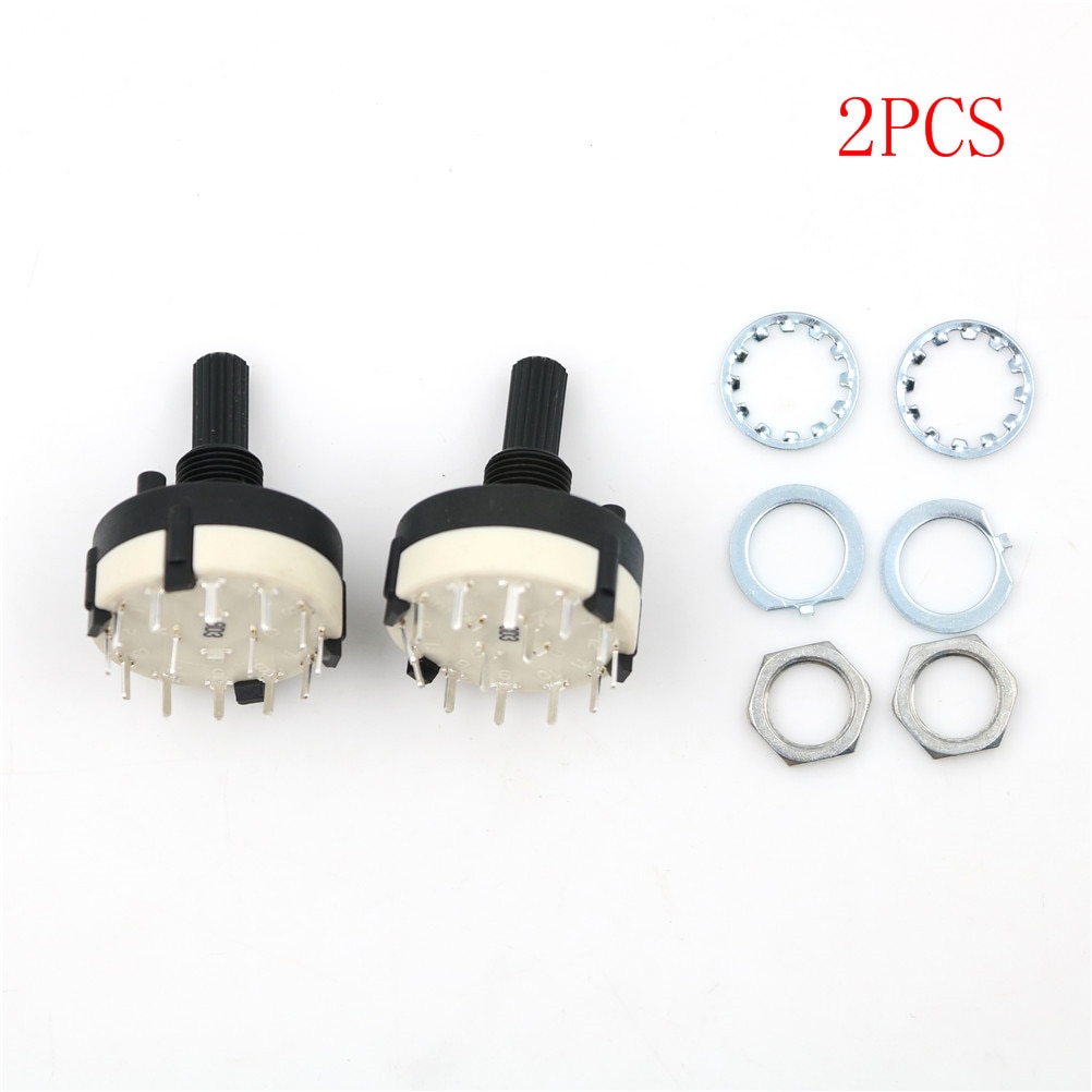 2pc High RS26 2 Pole Position 6 Selectable Band Rotary Channel Selector Switch Single Deck Rotary Switch Band Selector