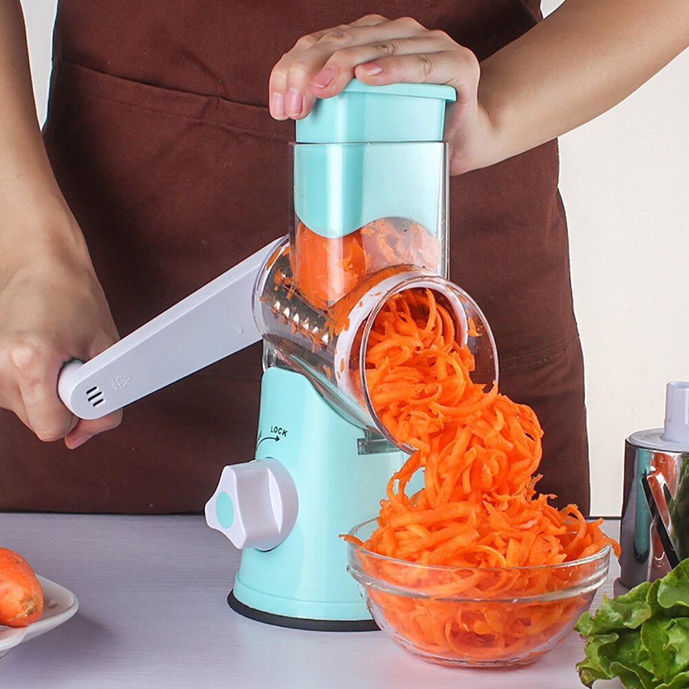 Eenvoudige Groentesnijder Ronde Slicer Raspen Aardappel Wortel Kaas Shredder Vleesmolen Chopper Keuken Roller Gadgets Tool