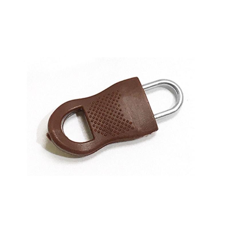 Kit de réparation de fermeture éclair, 10 pièces, remplacement universel, ensemble d'extracteur de fermeture éclair détachable, ceintures larges, taille élastique, fermetures éclair, vêtements de couture: Brown No5