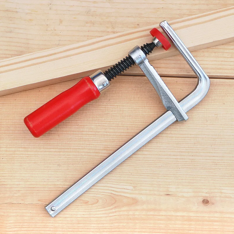Allsome Abrazaderas de riel guía con mango de madera de 120-300 mm con brazo de acción de tornillo para mesa MFT de carpintería y pista de corte