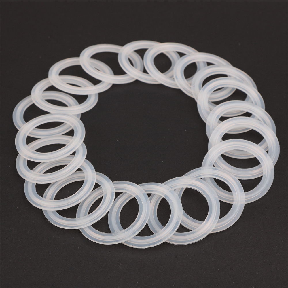 20pcs a lots Sanitary Silicon Tri-Clamp TC-Clamp Gasket , Ferrule Flange Gasket 1", 1.5" , 2"
