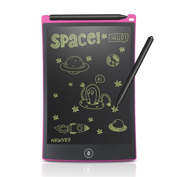 NEWYES Portable 8.5" Inch LCD Writing Tablet Digital Drawing Tablet Handwriting Pads Electronic Tablet Board ultra-thin Board: Pink Writing Tablet