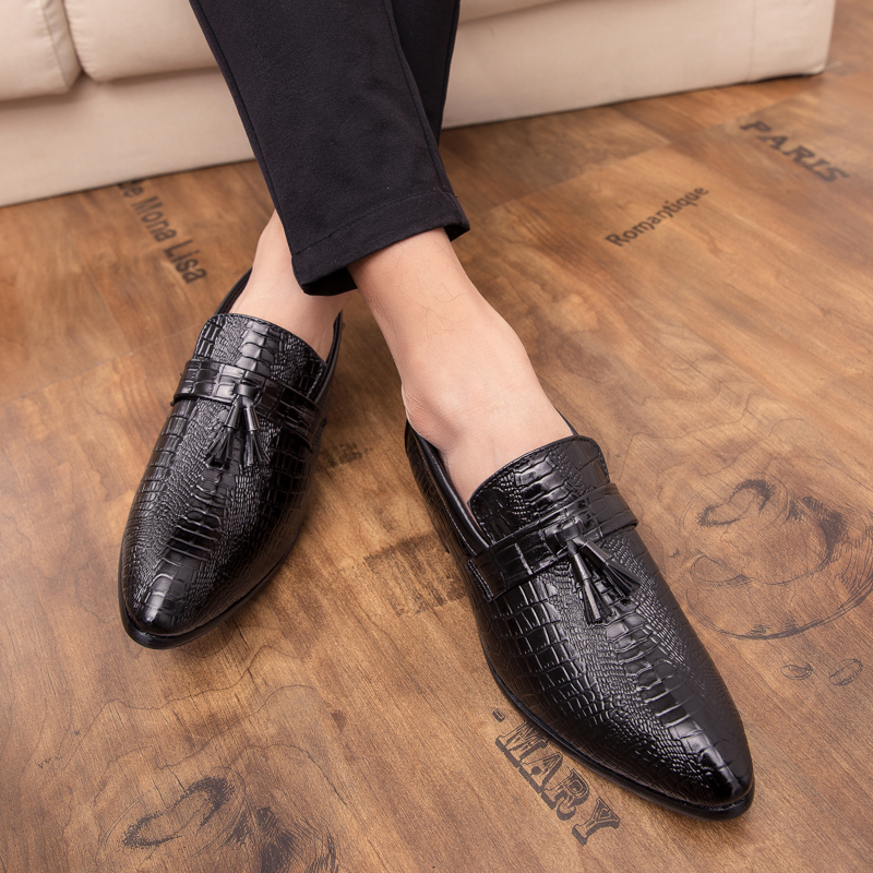 Guderian märke herrskor italienska tofs läderskor för män oxfords bröllopsskor zapato formell hombre cuero