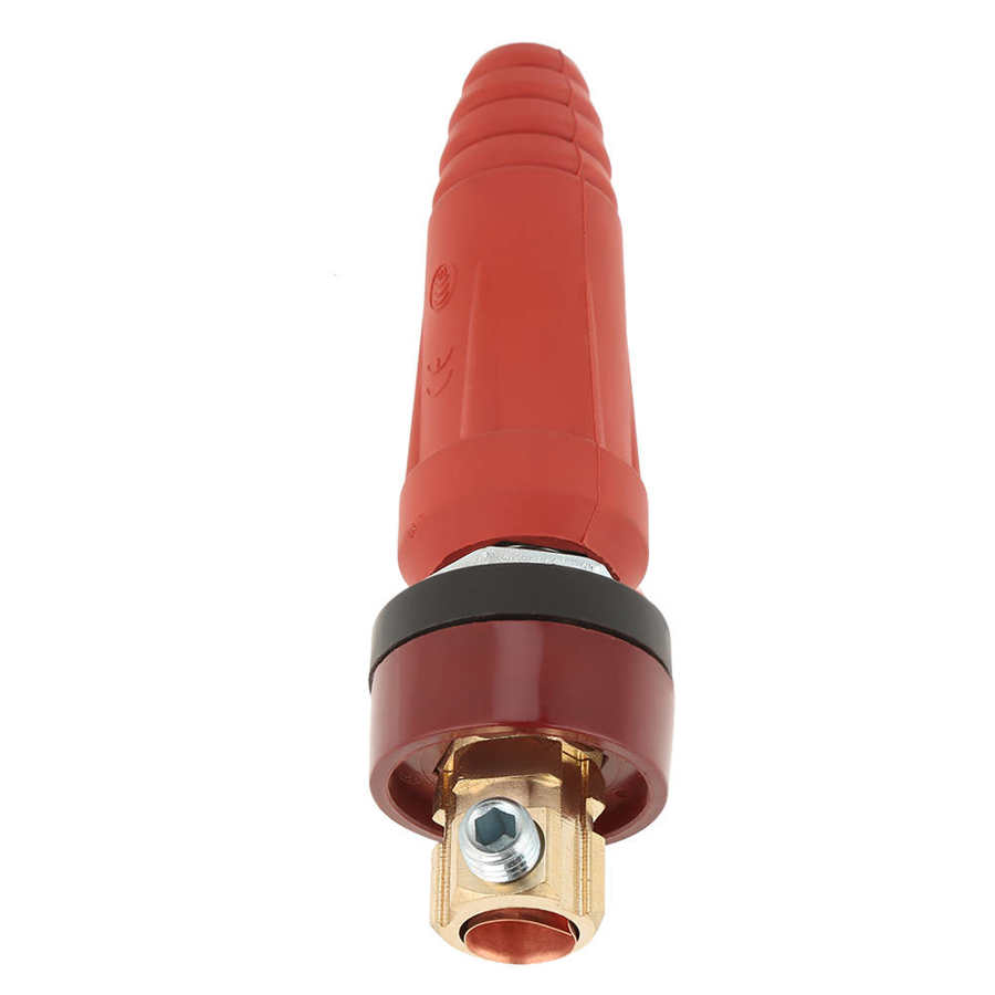 1pcs Copper Weld Cable Connector 35-50mm DKJ35-50 Red Welding Rapid Connector