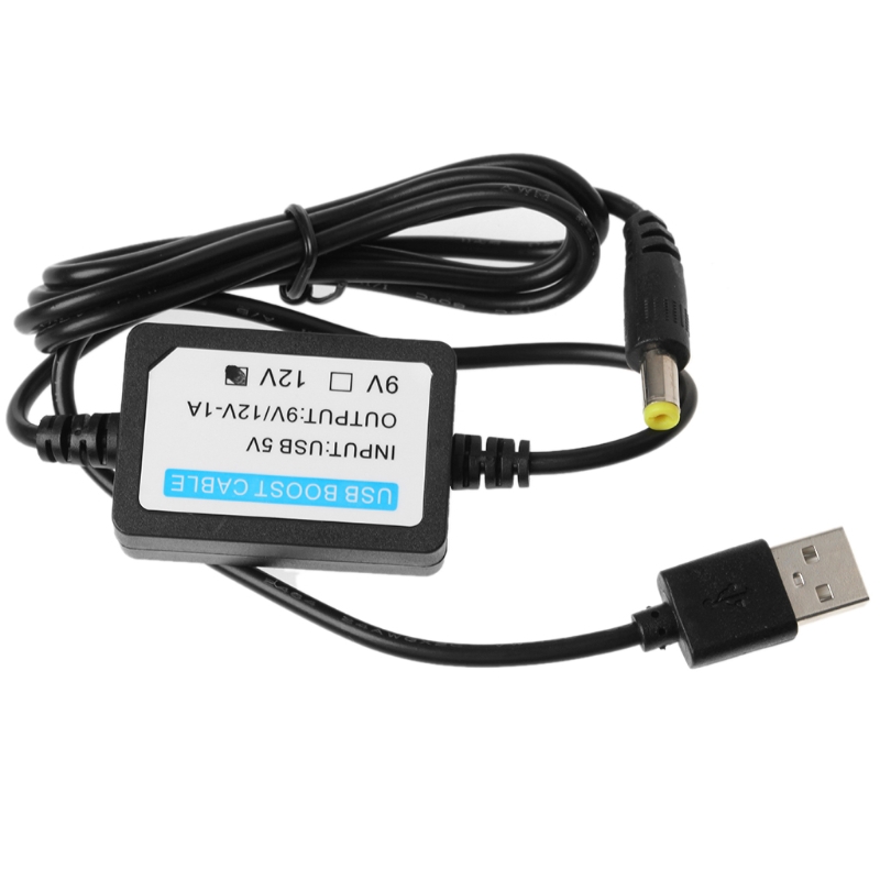 Usb 5v til 12v 5.5 x 2.1mm steg opp adapterkabel til wifi-ruter ledet stripe lys