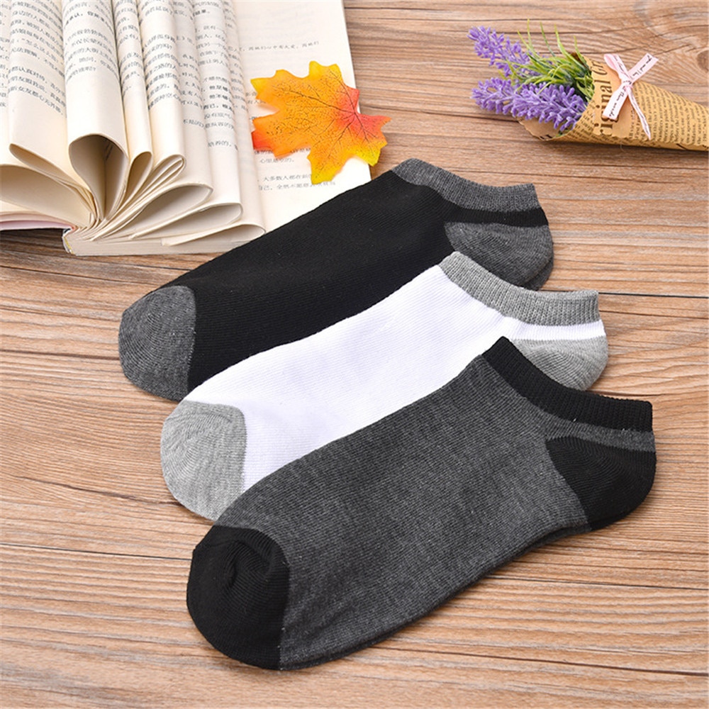 1 paire respirant hommes chaussettes courtes cheville chaussettes hommes solide maille mâle bateau Sport chaussettes Offre Spéciale pour