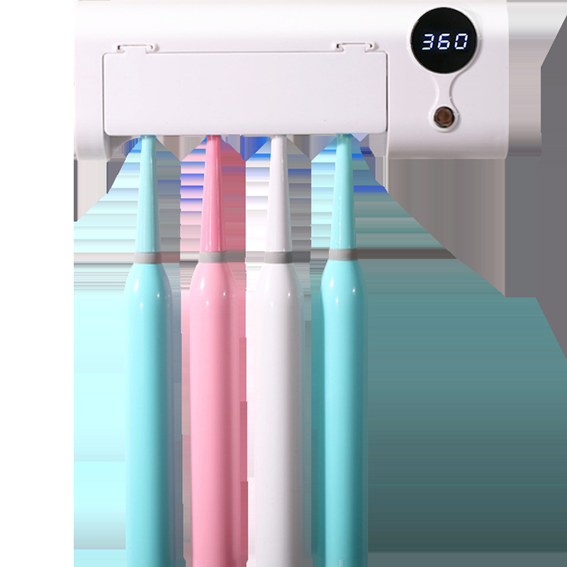 Multifunktionaler, wiederaufladbarer UV-Zahnbürsten-Sterilisatorhalter, tragbar, zum Desinfektionstrocknen elektrischer Zahnbürsten