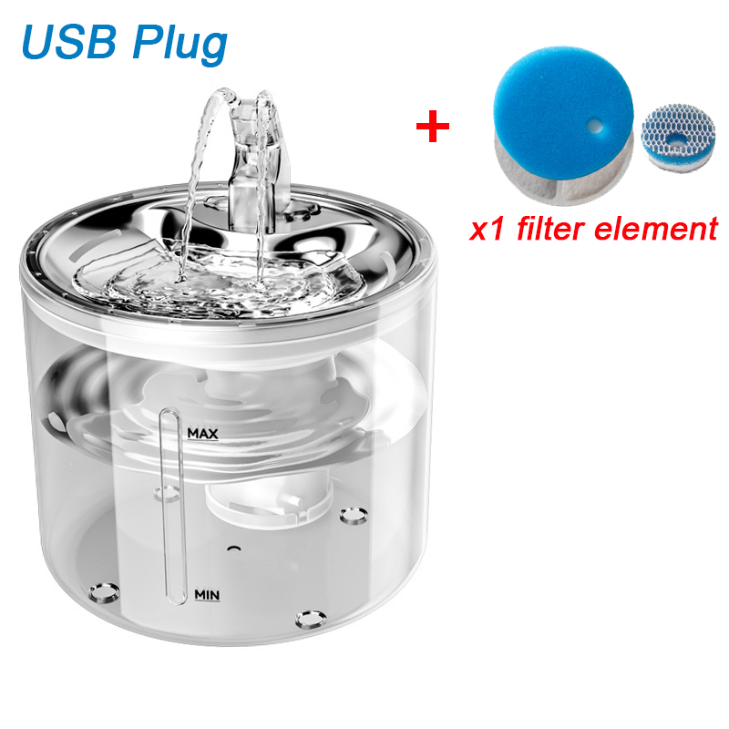 Induktion Katze Wasser Brunnen mit Sensor Rostfreiem Stahl Automatische Katzen Wasser Spender 4 schicht Filter Clever Haustier Trinken Brunnen: A01-Filter X1