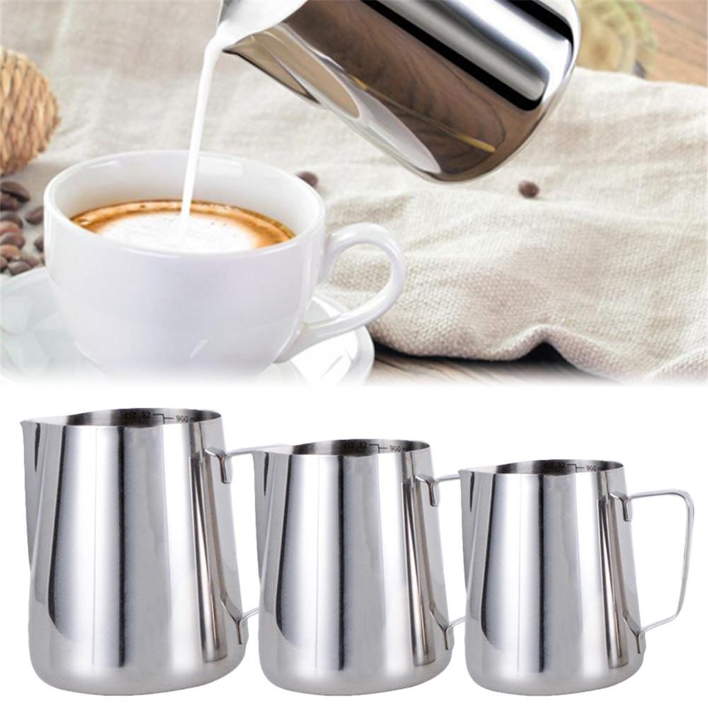 Rvs Melk Koffie Taille Vorm Cup Mok Espresso Latte Art Jug Schuim Container Thuis Opschuimen Kruiken 350 Ml/ 600 Ml/900 Ml