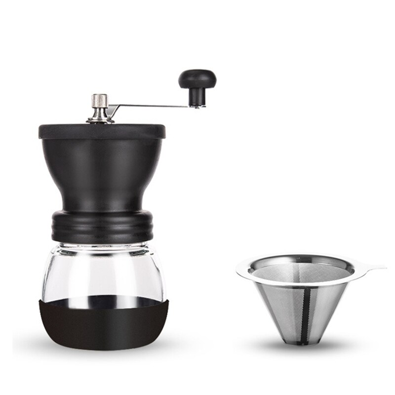 Manual Coffee Grinder Ceramic Coffee Grinder Manual Bean Burr Grinders Mill Kitchen Grinders: Light Green