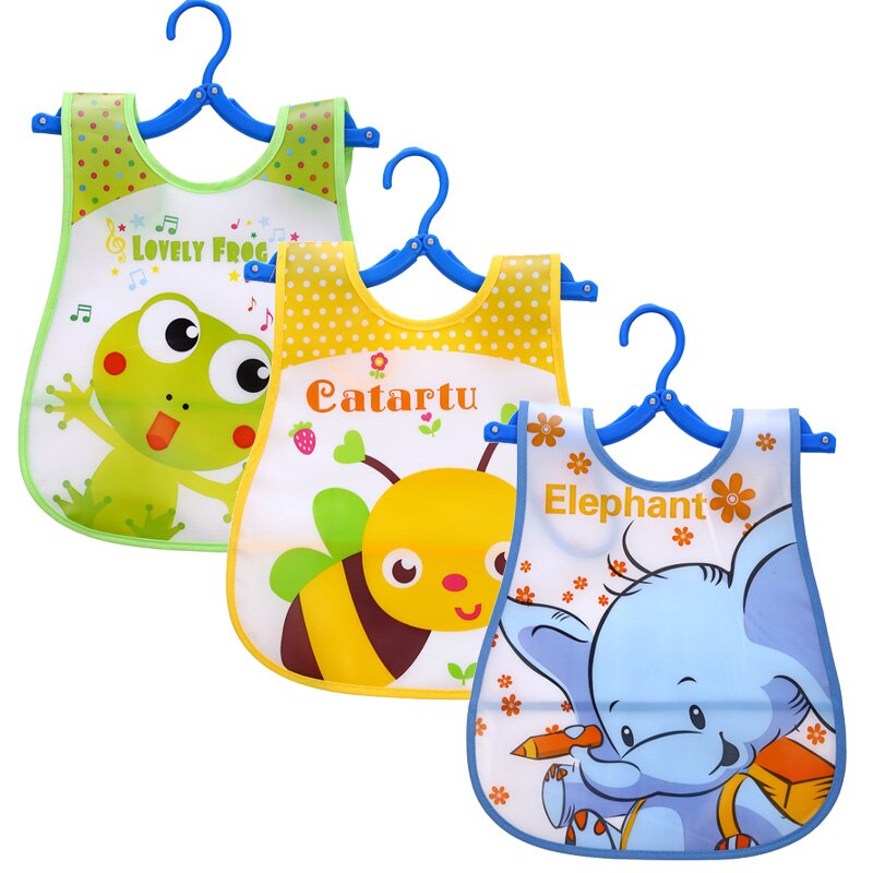 3 Stks/partij Waterdichte Baby Slabbetjes Voor Baby Peuter Jongens Meisjes Mouwloze Voeden Schort Cartoon Dieren Kind Kinderen Bib