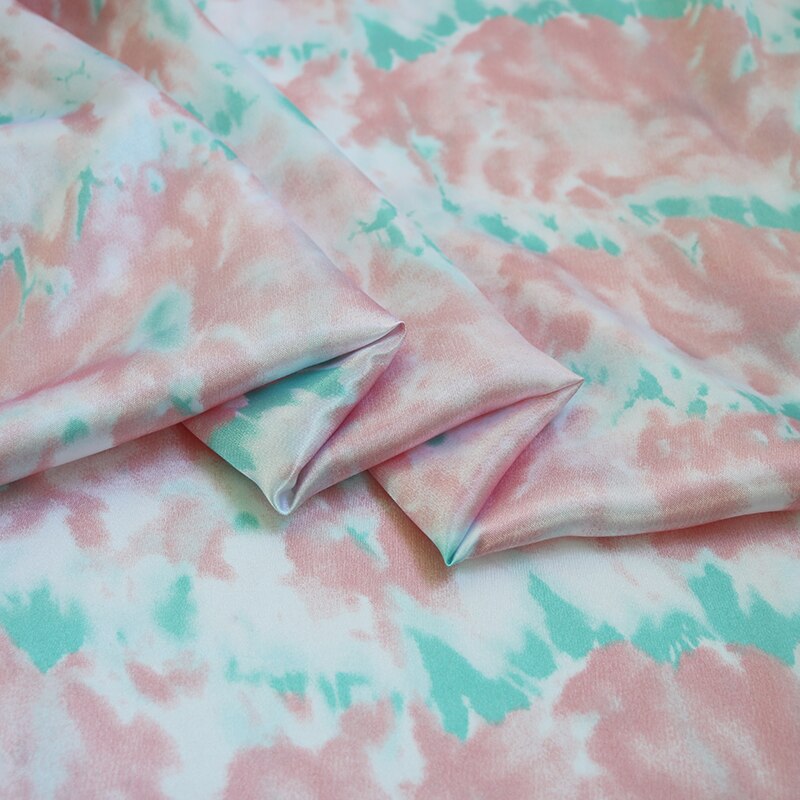 100cm * 148cm Krawatte Gefärbt 100% Polyester Satin Stoff Weiche Charmeuse Kleid Futter Textil Weichem