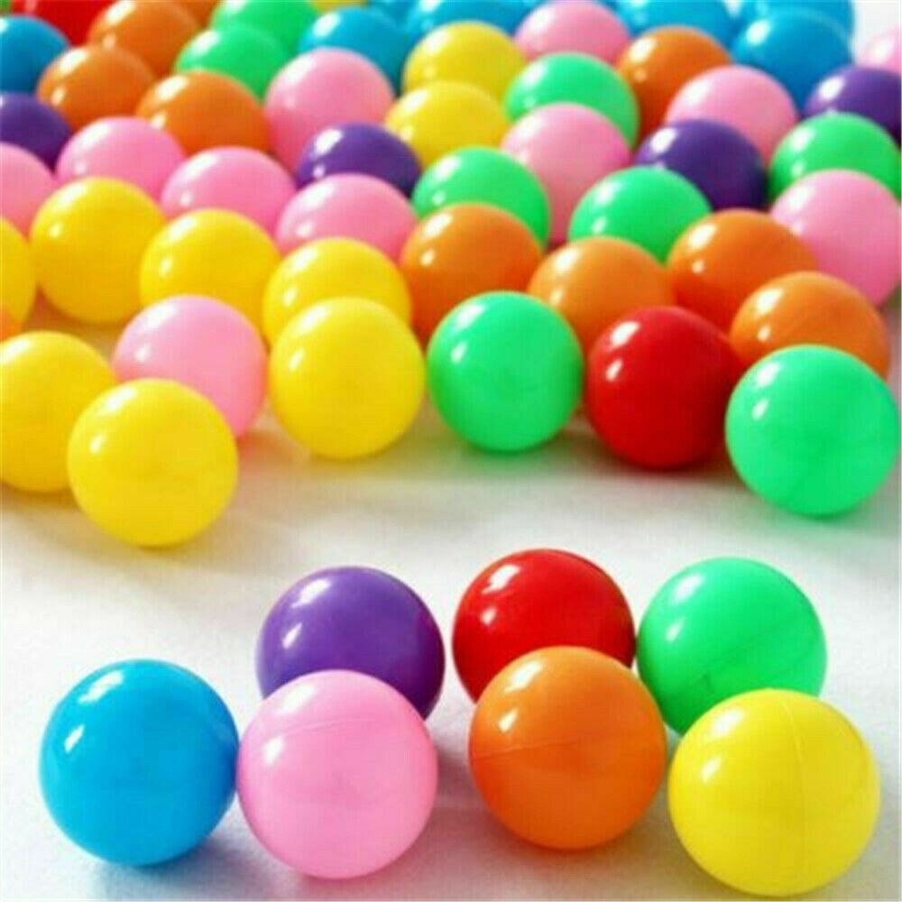 100pcs Play Balls Soft Plastic Non-Toxic Phthalate-Free Crush-Proof Pit Balls Baby Kids Toy Swim Pit Toys