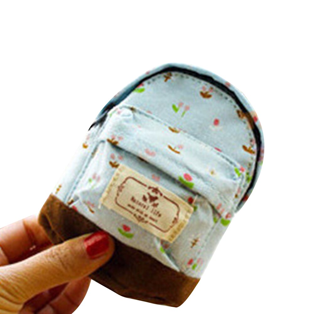 Vrouwen Meisjes Portemonnee Mini Rugzak Vorm Rits Sleutel Portemonnee Voor Vrouwen Meisjes Kleine Mini Portemonnee: Blauw